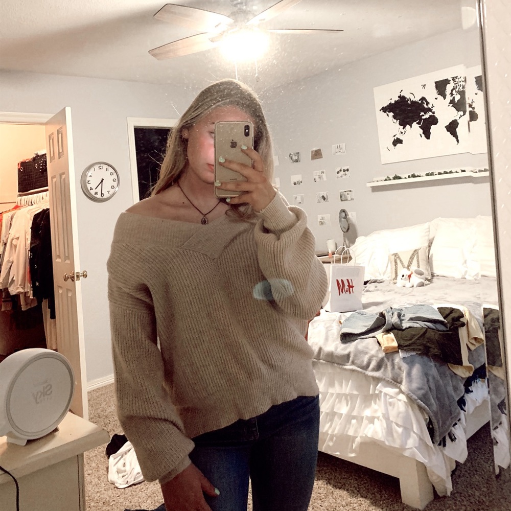 Off the shoulder sweater